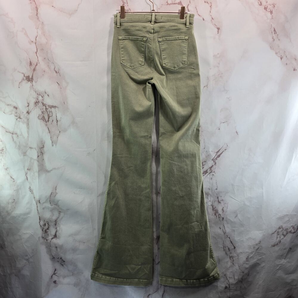 J Brand Jeans Womens 26 2 Light Green High Rise Flare Mint Sage Demi Mermaid